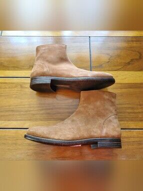 Robert Wayne Men's Suede Chestnut Brown